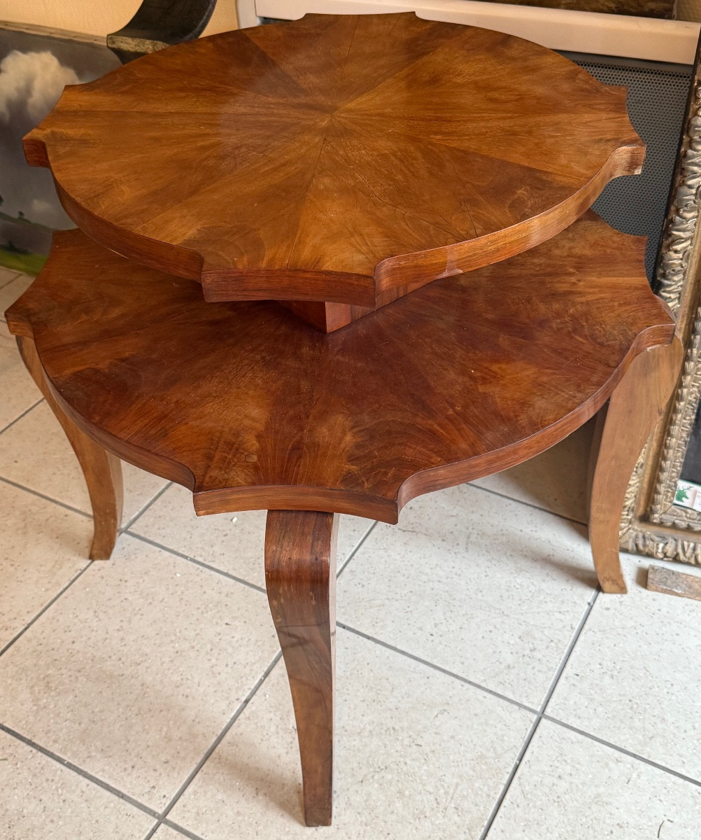 Art Deco Double-tiered Rosewood Coffee Table – 20th Century