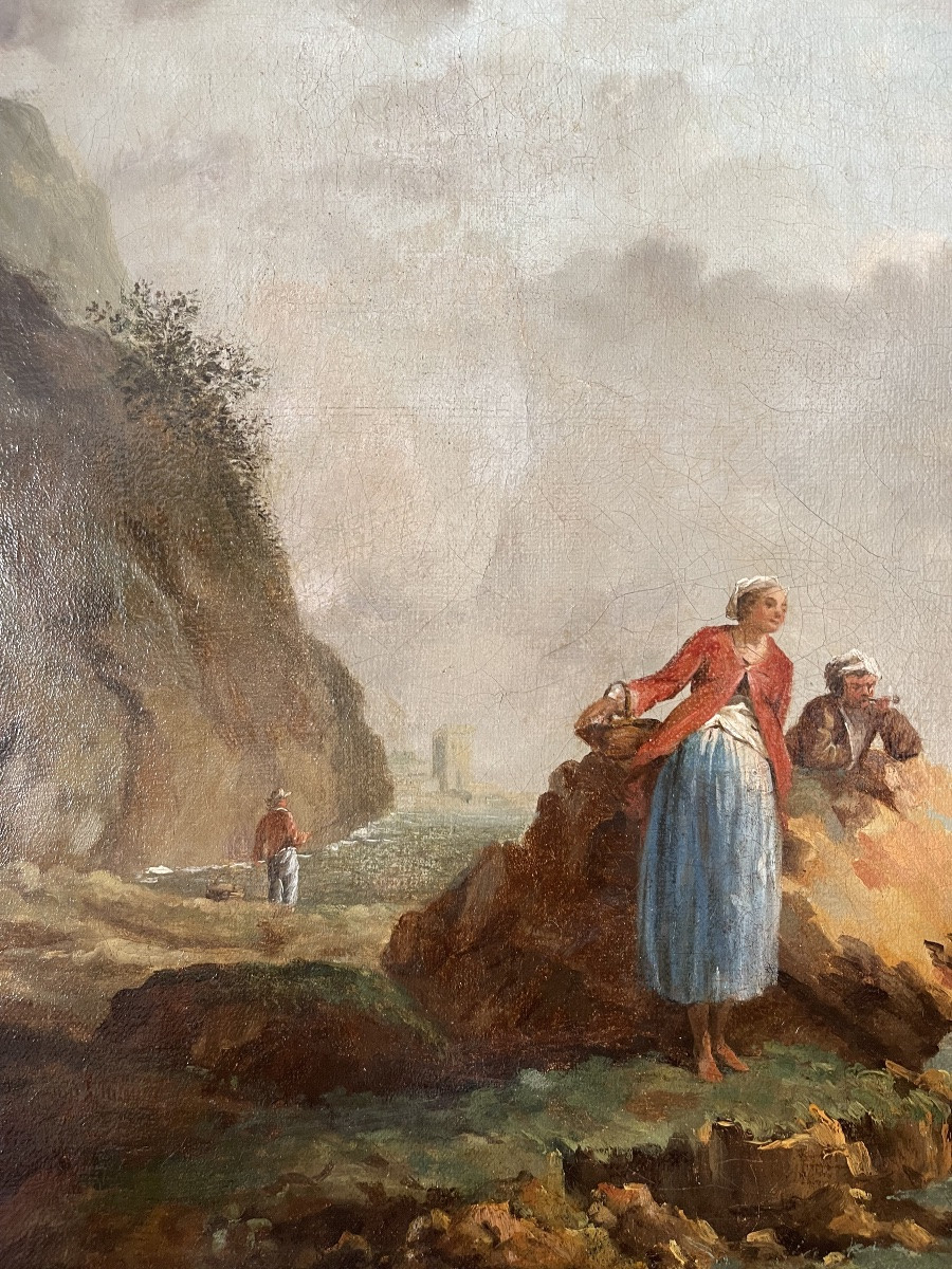 Scène côtière animée – Figures au rivage-photo-4