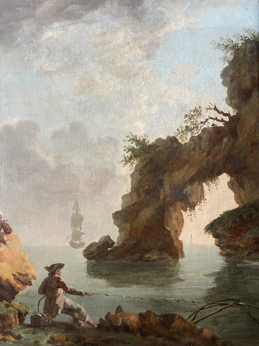 Scène côtière animée – Figures au rivage-photo-2