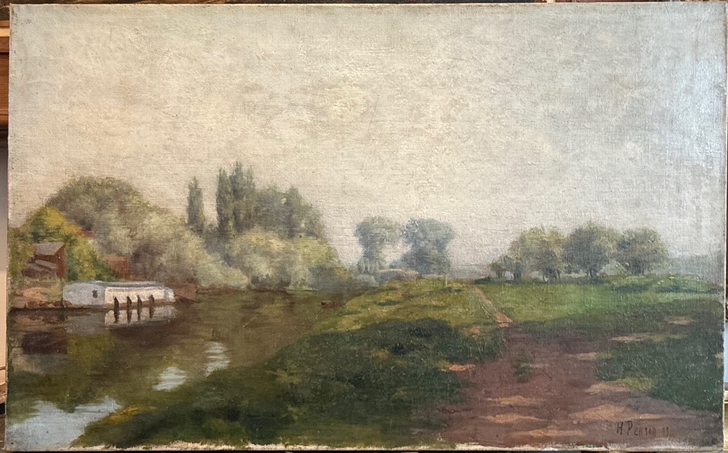 Henri Person (1876–1926) – Landscape By The Stream, 1899 – Oil On Canvas, 19th Century