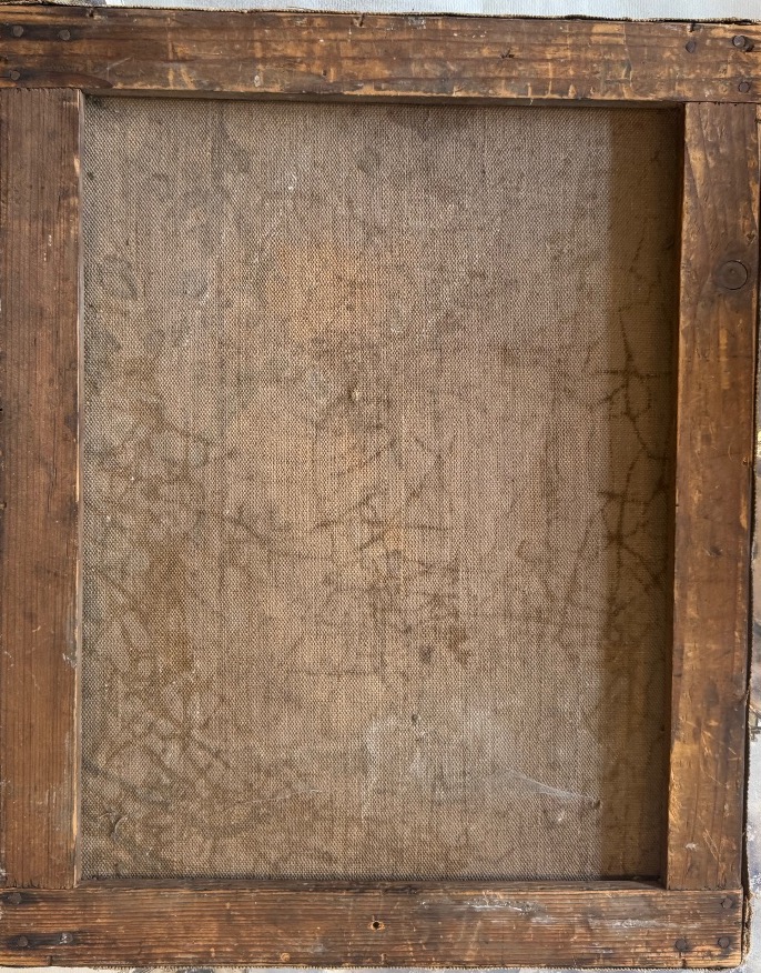 Portrait orientaliste d’une jeune femme au bonnet – Fin du XIXe siècle – Huile sur toile-photo-4
