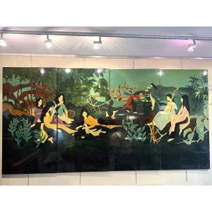 Lacquered Panel – Spring – 20th Century Modern Art
