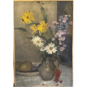 Bouquet d’Été – Huile sur toile signée Fossa