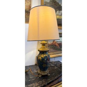Superb Napoleon III Lamp In Ceramic And Bronze – 19th Century
