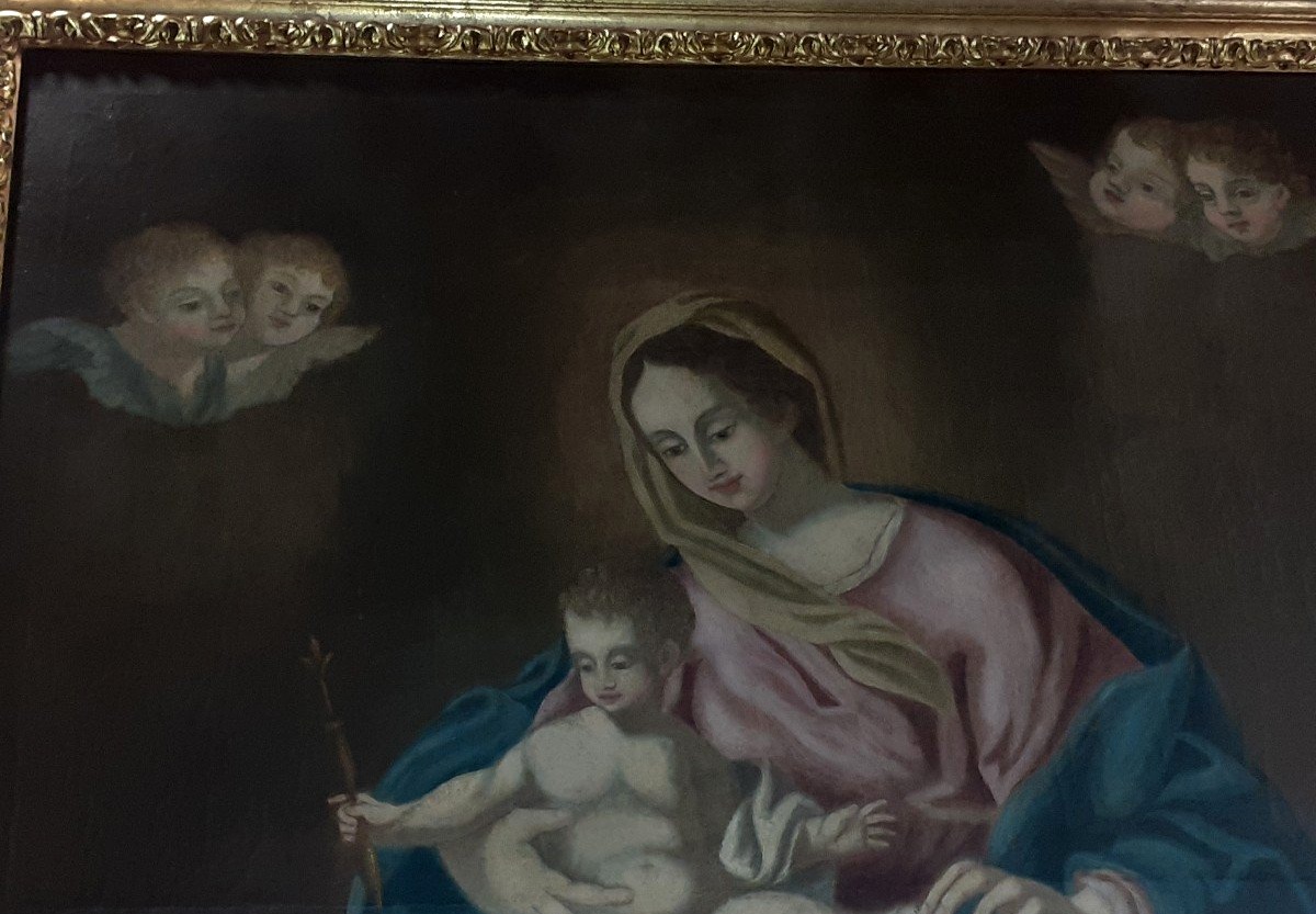 Peinture Vierge à l'Enfant-photo-4