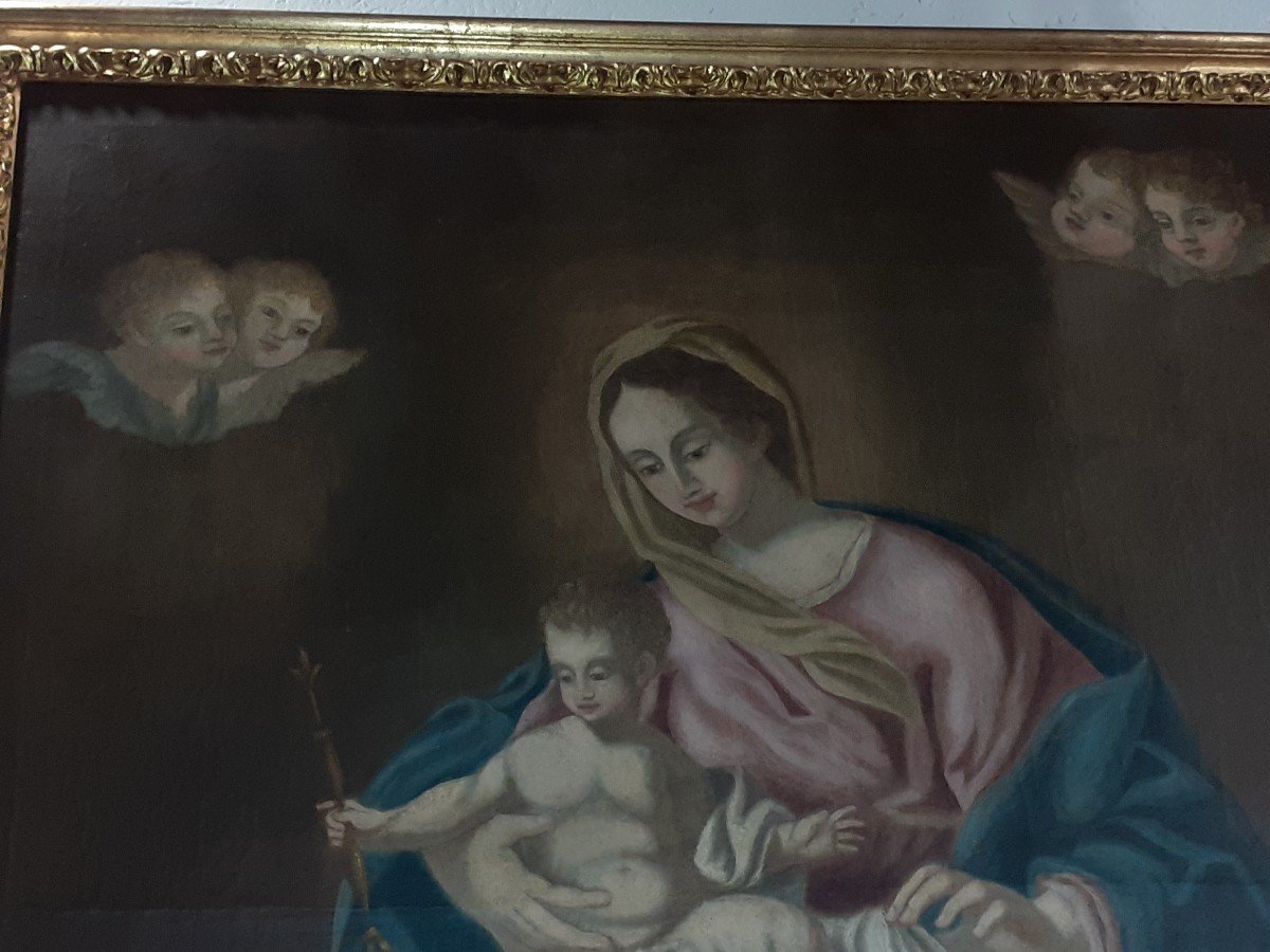 Peinture Vierge à l'Enfant-photo-3