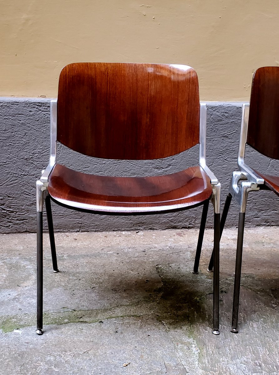 4 Anonima Castelli Chairs Designed By Giancarlo Piretti From The 1970s, -photo-1