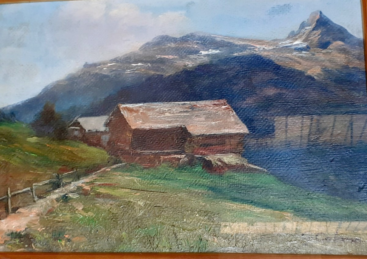 Landscape Painting By Giovanni Colmo, Or Oil Painting On Cardboard, Circa 1930 Biography: From -photo-3