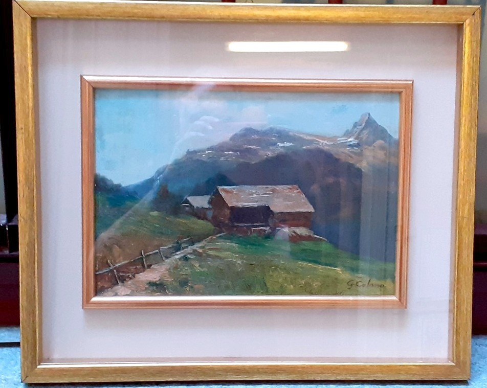 Landscape Painting By Giovanni Colmo, Or Oil Painting On Cardboard, Circa 1930 Biography: From 