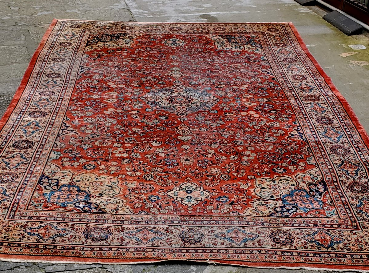 Antique Saruk Carpet 5.30 Meters X 3.20 Meters-photo-4