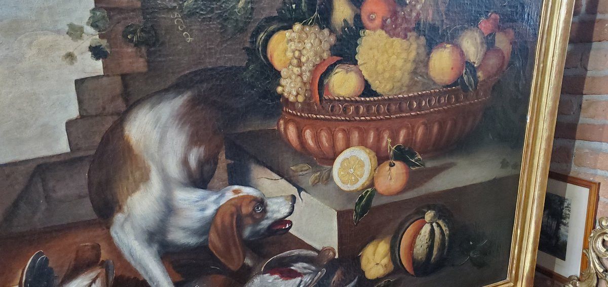 Oil Painting On Canvas, Made In 1700-photo-2