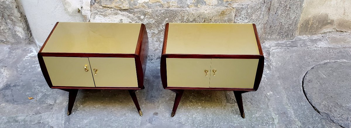 2 Art Deco Style Bedside Tables-photo-2