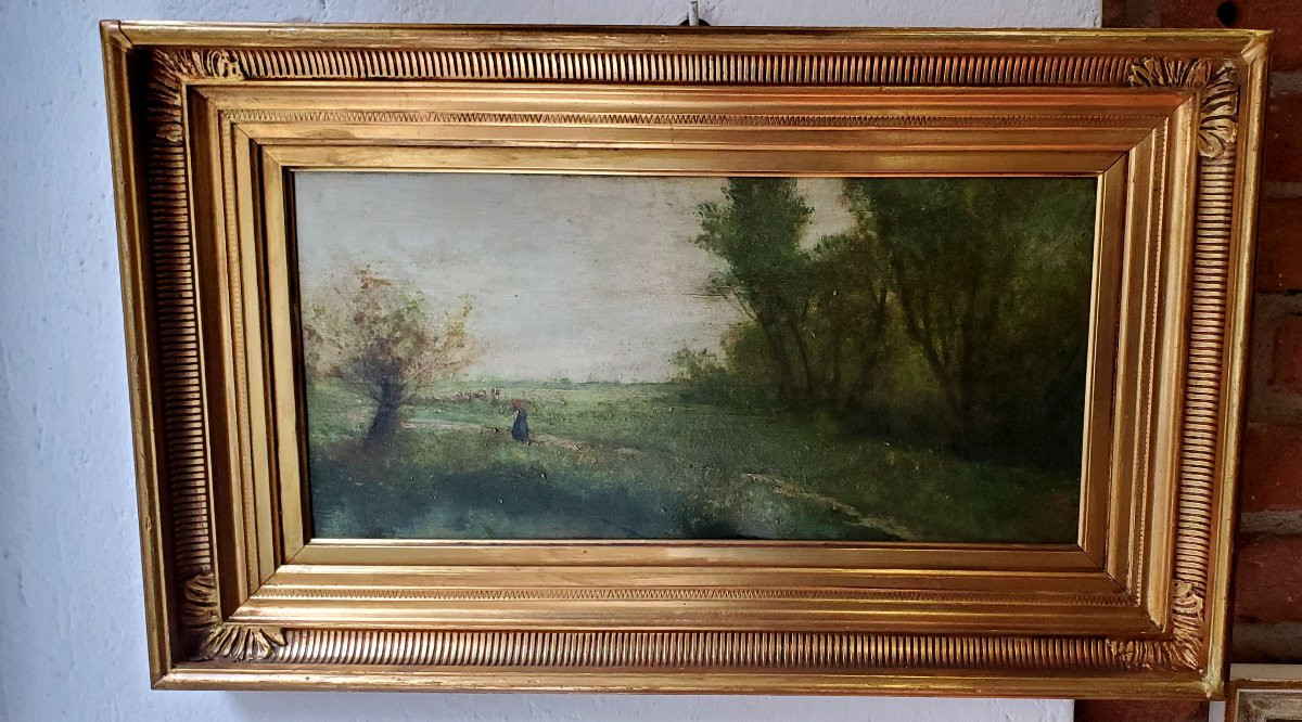 Tableau Représentant Un Paysage De Giacinto Bo-photo-2