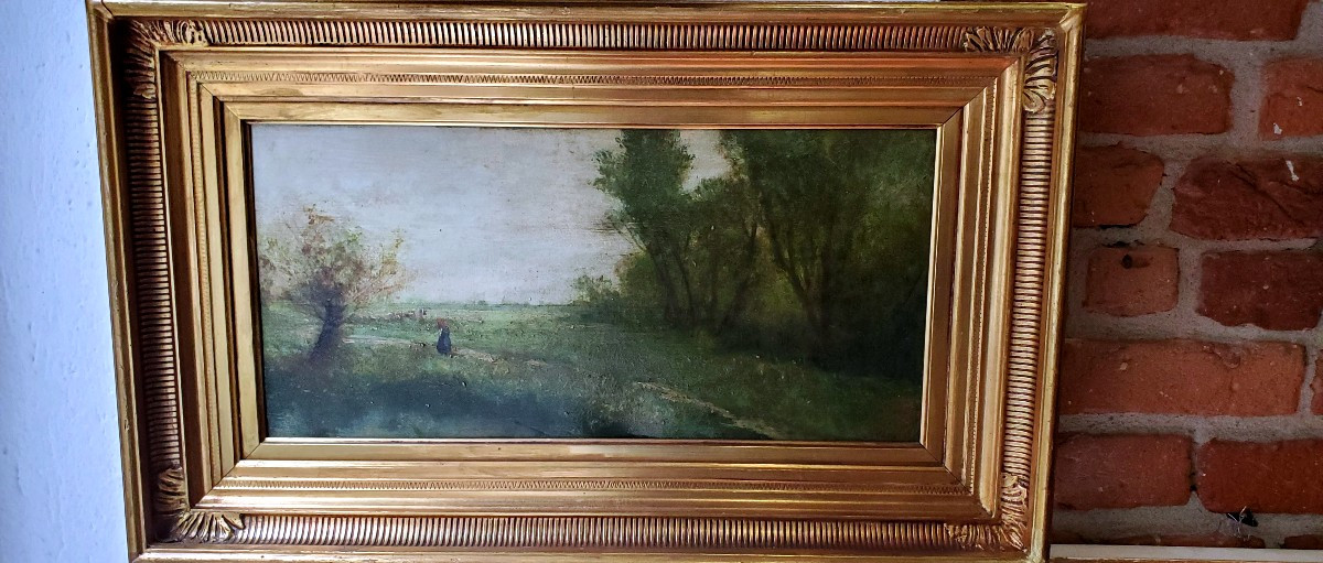 Tableau Représentant Un Paysage De Giacinto Bo