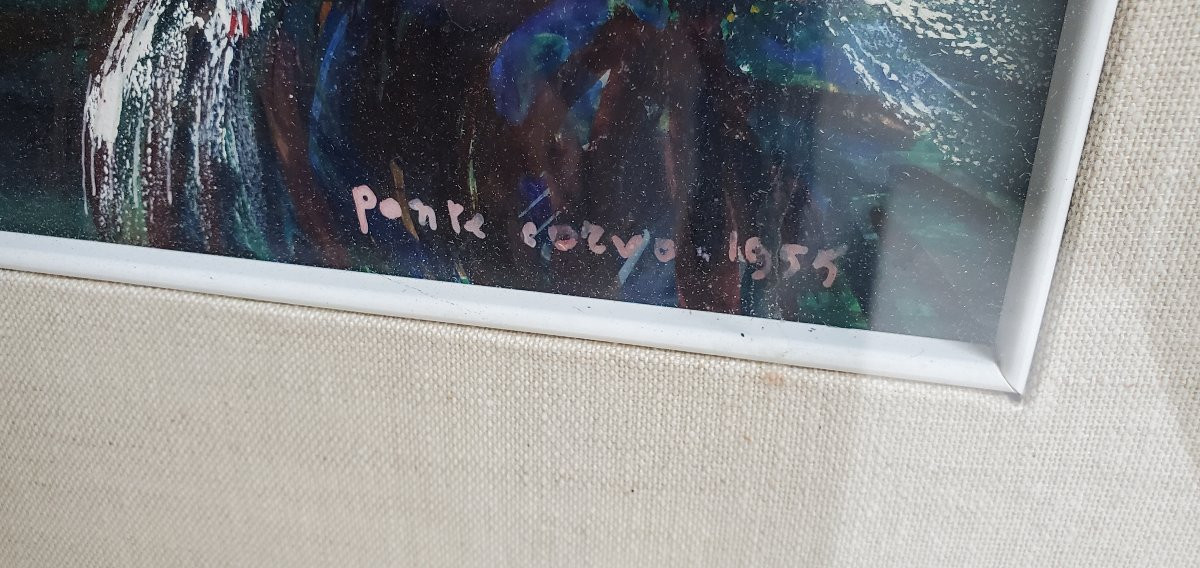 Tableau Signé Raffaele Pontecorvo Daté De 1955-photo-2