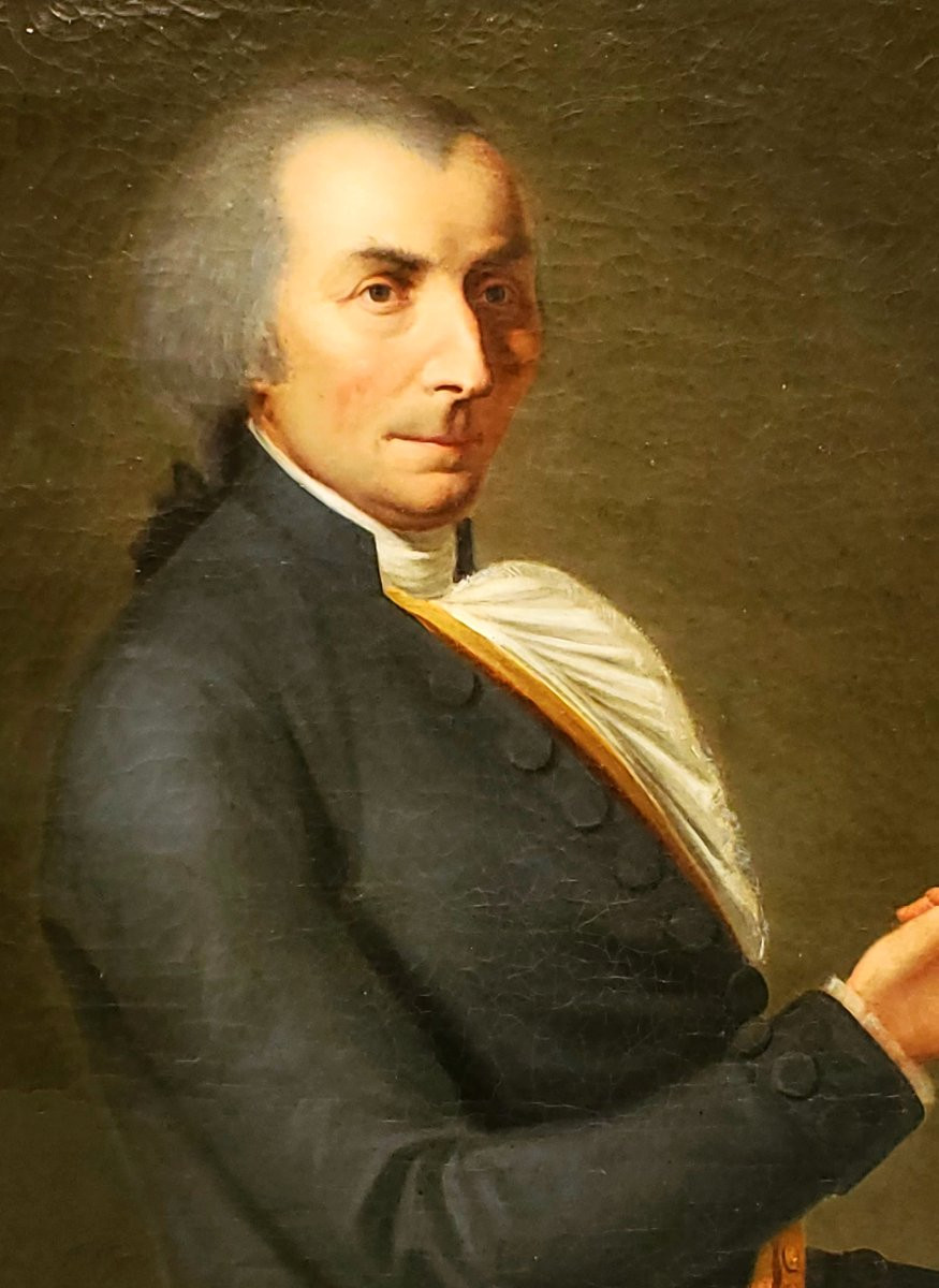 Ancienne Peinture à l'Huile Sur Toile Datant Du XVIIIe Siècle, Représentant Le Noble -photo-4