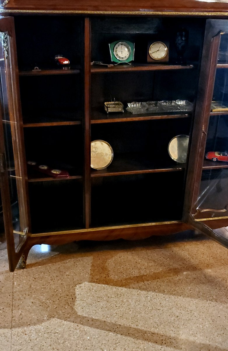 Vitrine Napoléon III En Palissandre, Circa 1860, Marquetée -photo-2