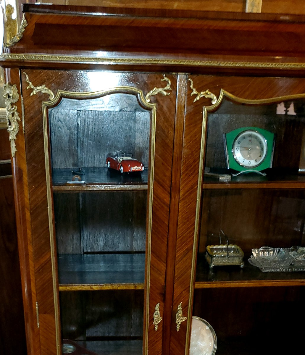 Vitrine Napoléon III En Palissandre, Circa 1860, Marquetée -photo-5