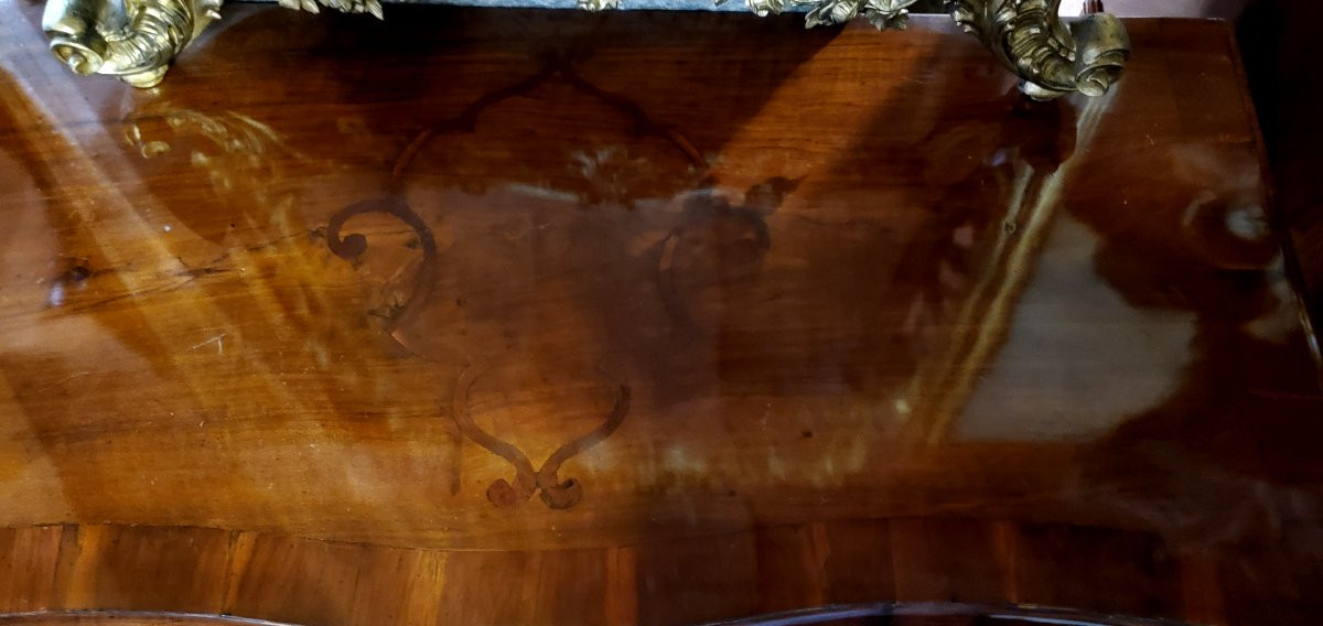 Antique Chest Of Drawers From The 1750s (approximately) In Walnut Wood.-photo-2