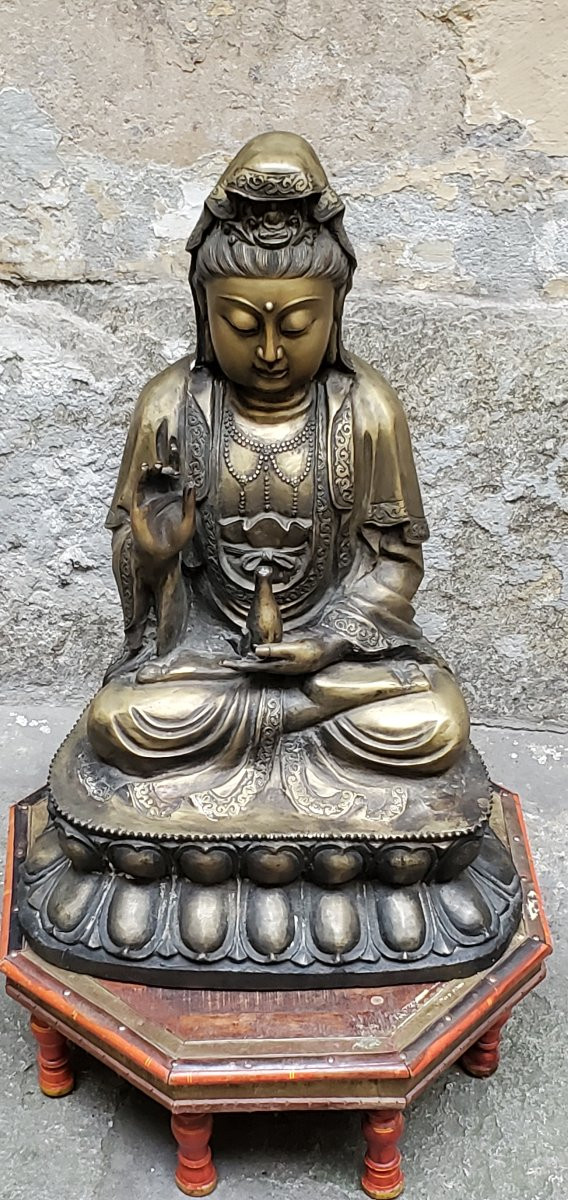 Bronze Buddha Statue From The Rattanakosin Period, 19th Century, Weighing 20 Kg. -photo-5