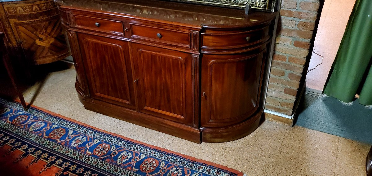 Antique Louis Philippe Sideboard, 1850 (approximately) In Cuban Mahogany Wood-photo-2