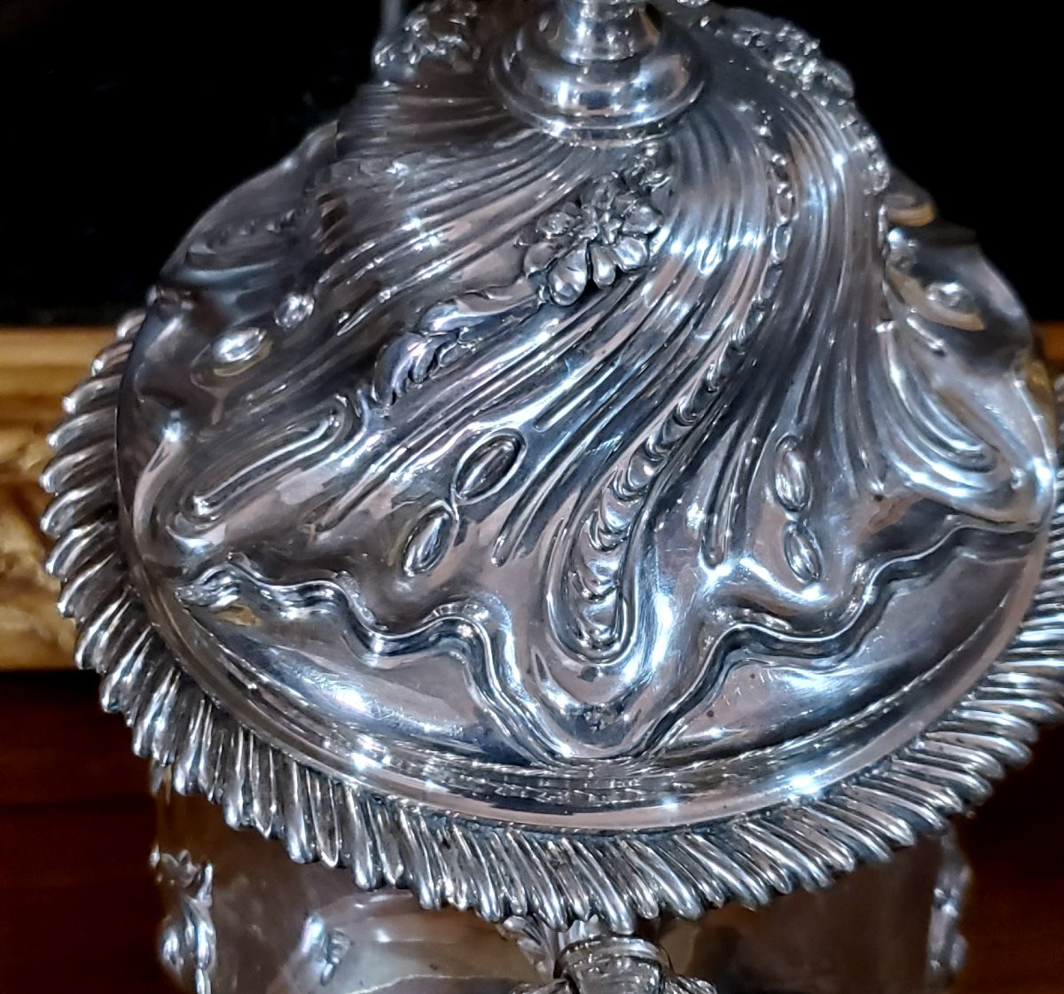 Coupe, centre de table en argent 925, fabrication anglaise, Londres, 1763.-photo-2
