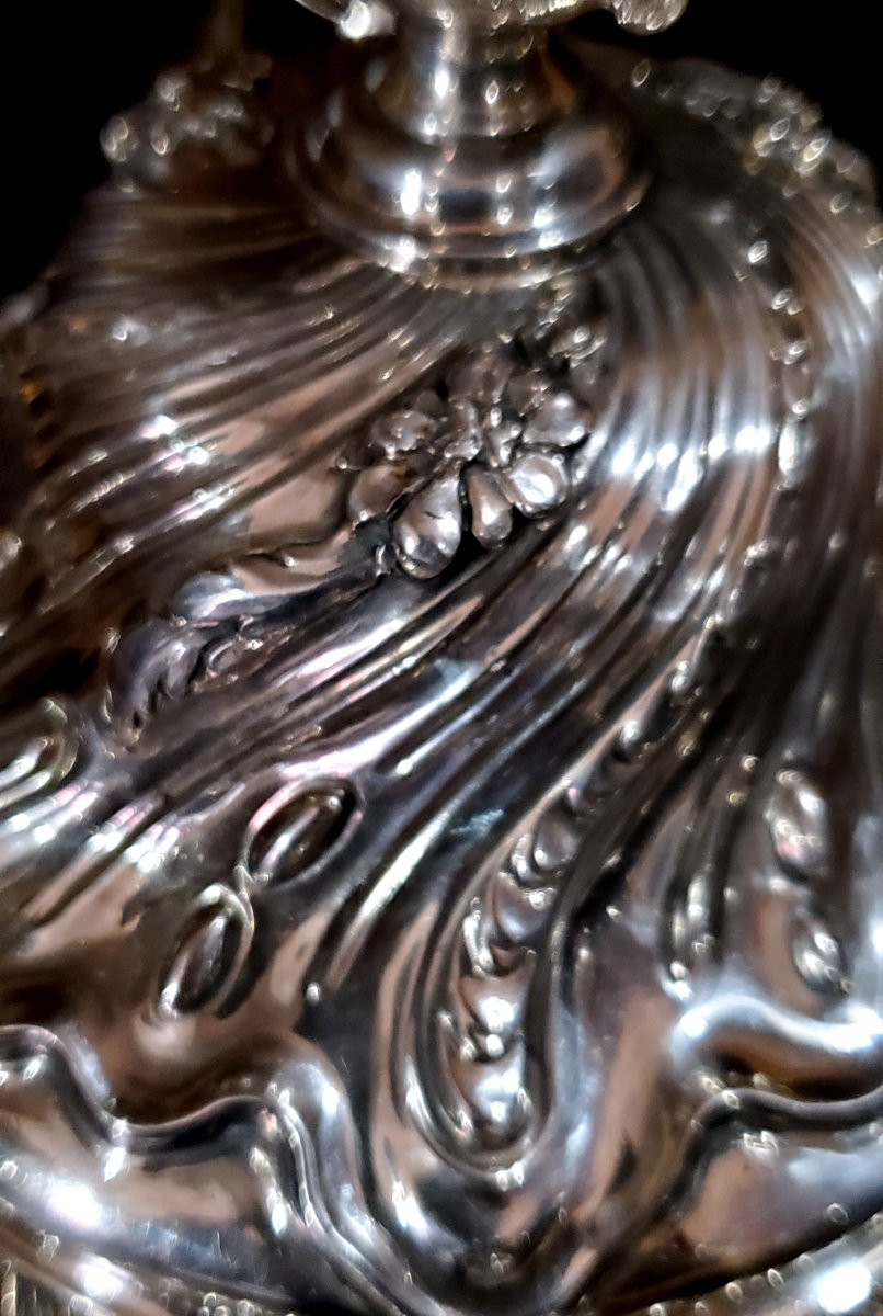 Coupe, centre de table en argent 925, fabrication anglaise, Londres, 1763.-photo-3