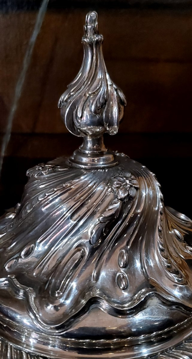 Coupe, centre de table en argent 925, fabrication anglaise, Londres, 1763.-photo-8