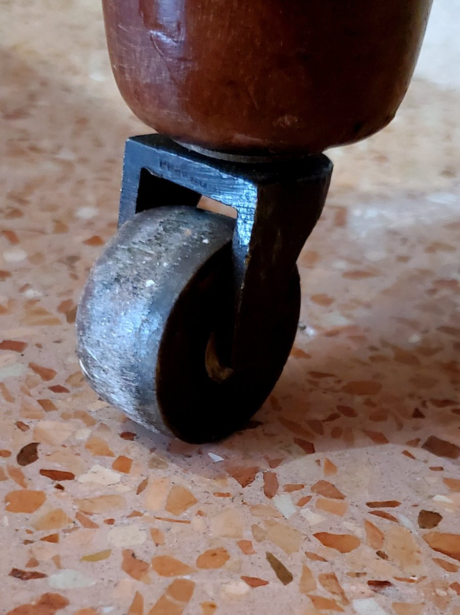 Table anglaise victorienne, en bois d'acajou. Cette table peut être rallongée à volonté-photo-4