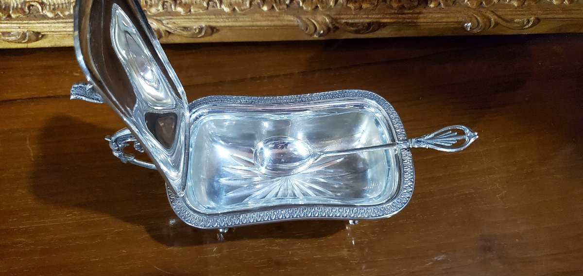 Sucrier en argent 800, fabrication italienne, fin des années 1800-photo-4