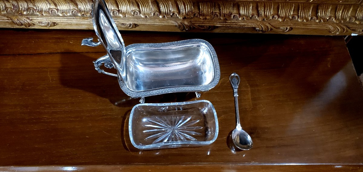 Sucrier en argent 800, fabrication italienne, fin des années 1800-photo-3