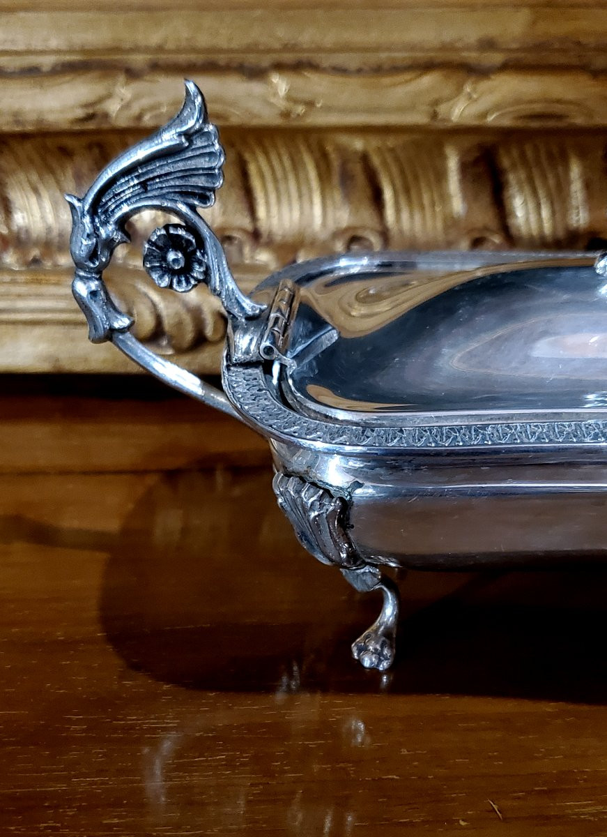 Sucrier en argent 800, fabrication italienne, fin des années 1800-photo-4