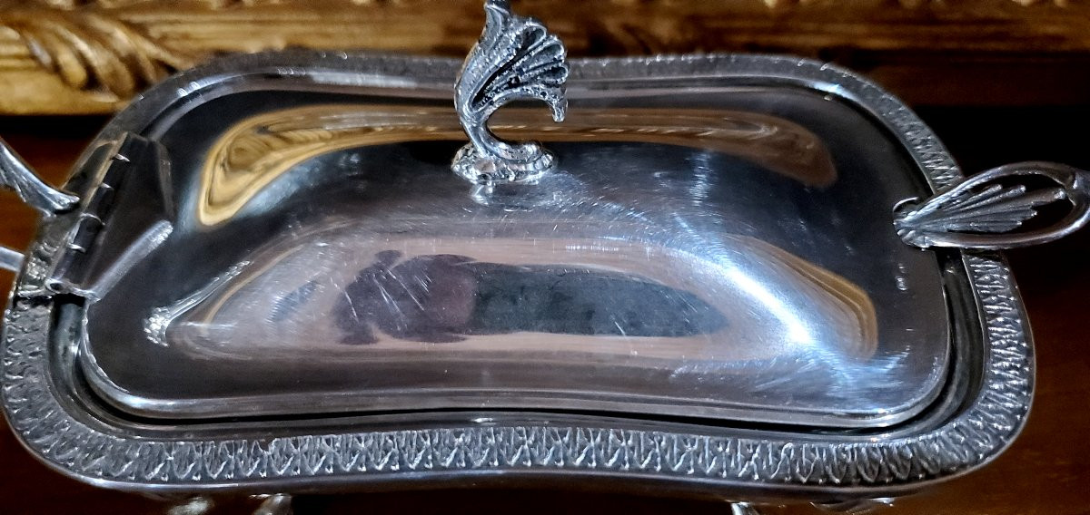 Sucrier en argent 800, fabrication italienne, fin des années 1800-photo-5