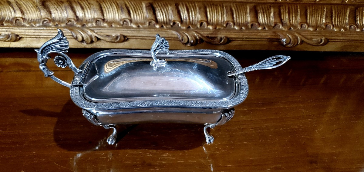 Sucrier en argent 800, fabrication italienne, fin des années 1800