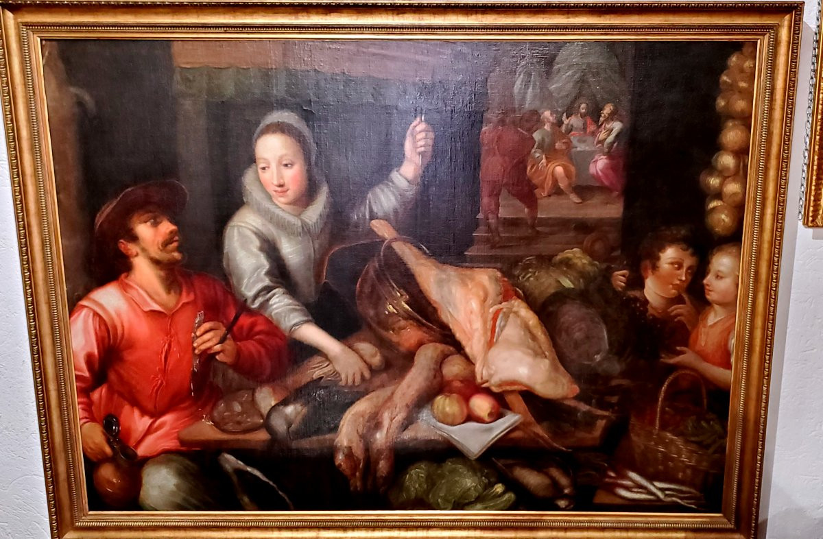 Ancient Flemish Oil Painting On Canvas -photo-4