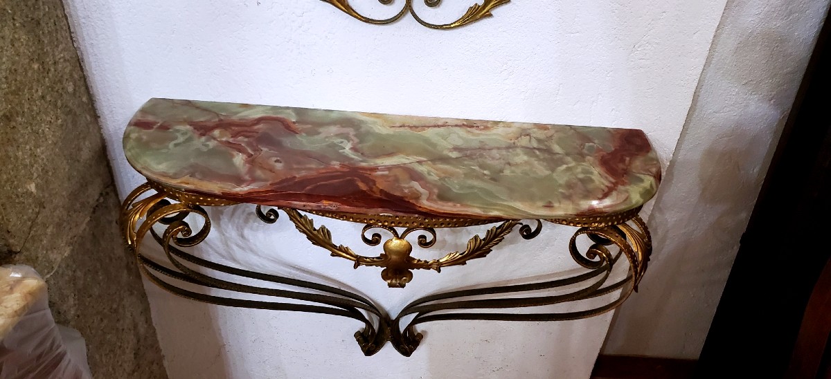 Console With Mirror From The 50s, Italian Manufacture-photo-1