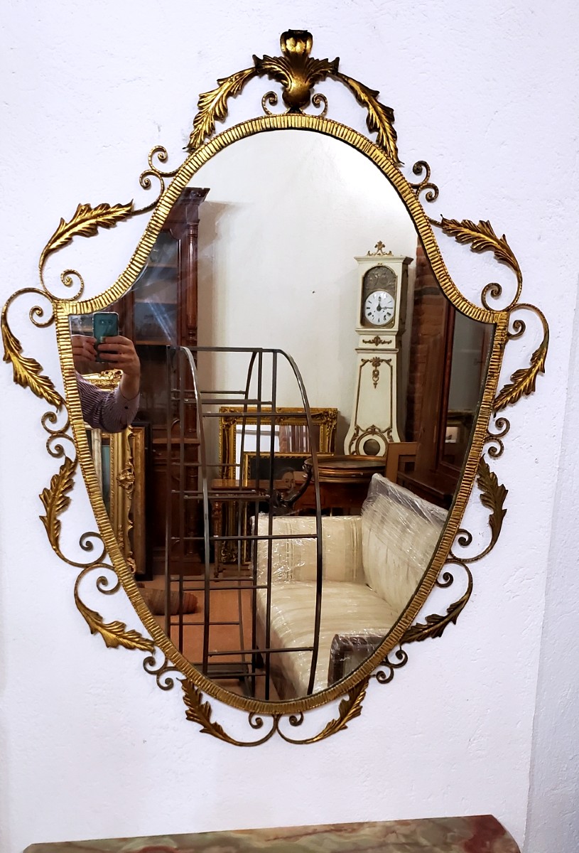 Console With Mirror From The 50s, Italian Manufacture-photo-2