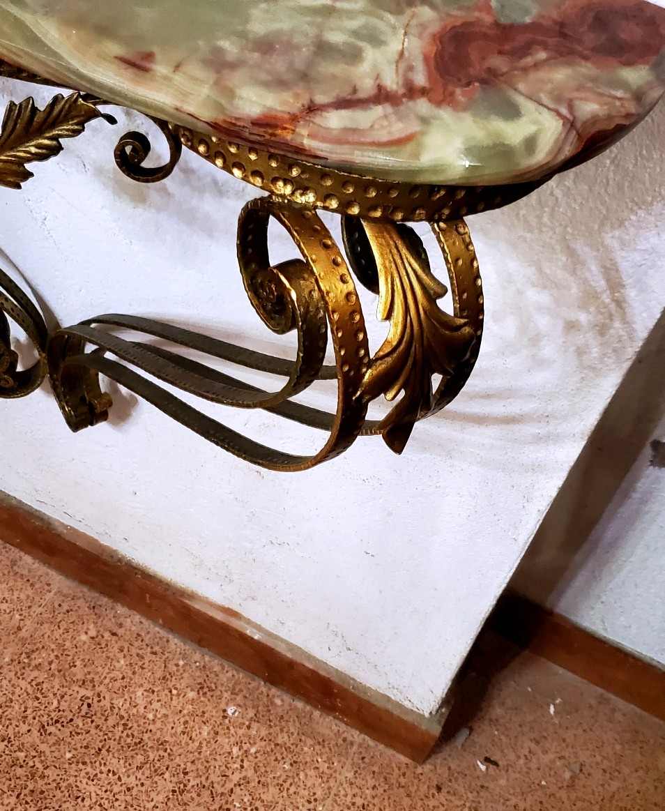 Console With Mirror From The 50s, Italian Manufacture-photo-3