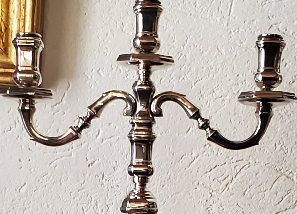 Bougeoirs en argent 925, fabrication italienne (Valenza) signés Goretta-photo-4