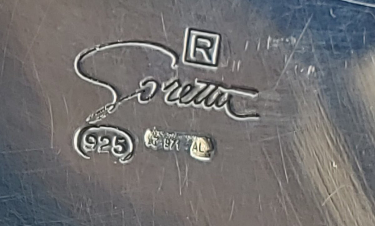 Bougeoirs en argent 925, fabrication italienne (Valenza) signés Goretta-photo-5