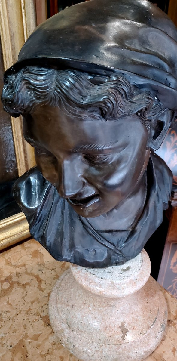 Sculpture du début des années 1900 en bronze signée Gemito Vibcenzo (1852-1929)-photo-5