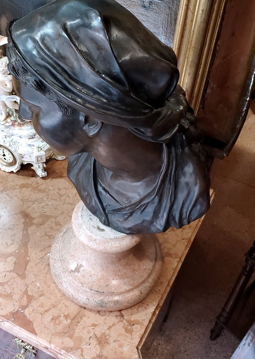 Sculpture du début des années 1900 en bronze signée Gemito Vibcenzo (1852-1929)-photo-7