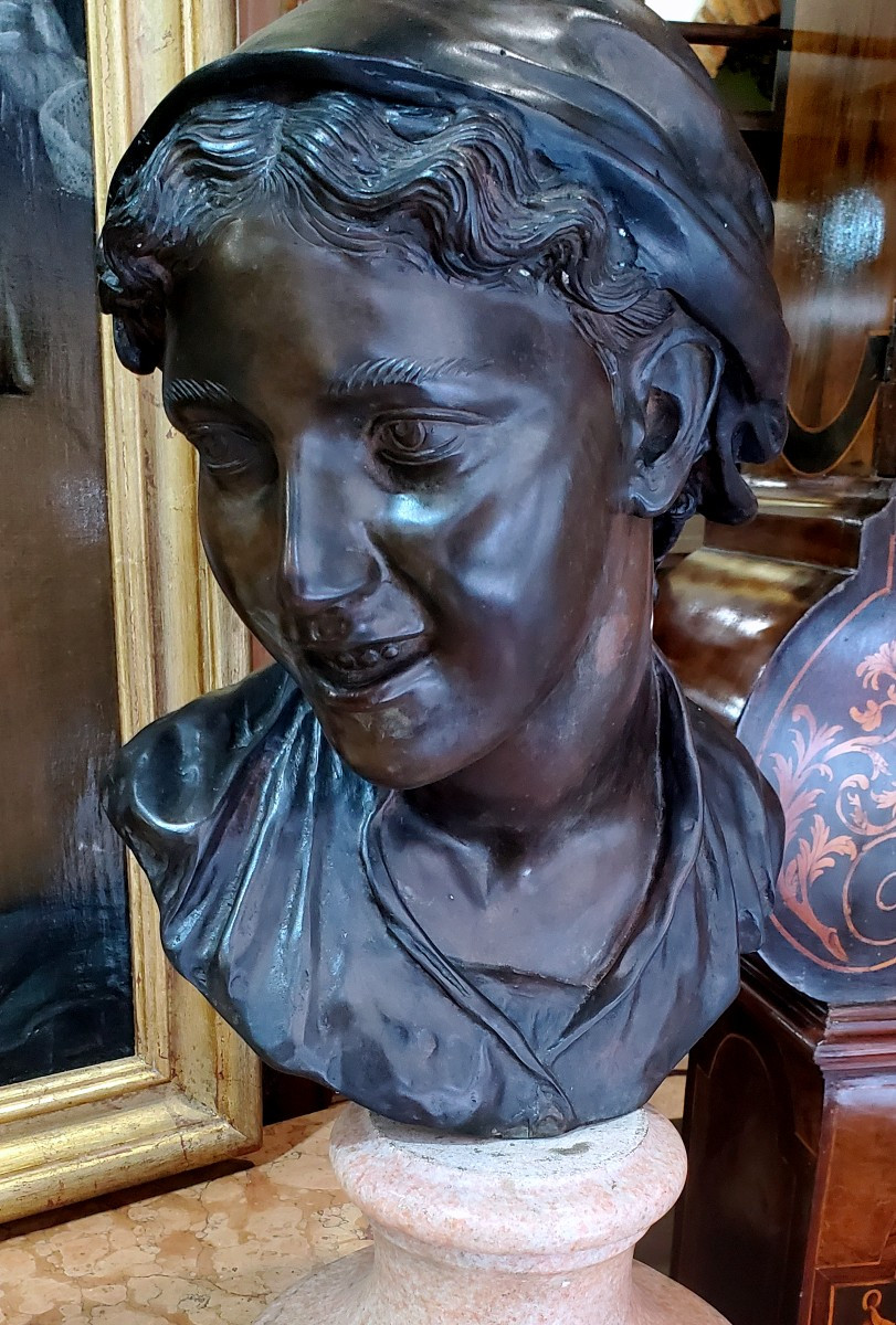 Sculpture du début des années 1900 en bronze signée Gemito Vibcenzo (1852-1929)