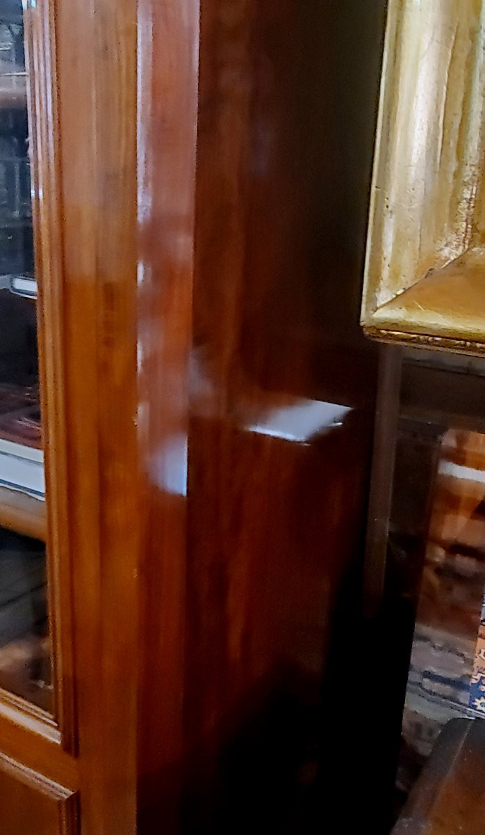 Louis Philippe Period Bookcase French Manufacture In Cuban Mahogany-photo-7