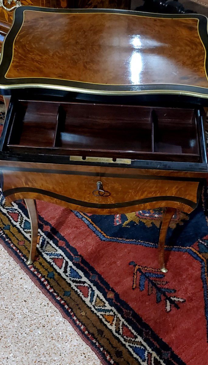 Napoleon IIIcoffee Table Signed Vervelle Paris III In Thuja Root-photo-8