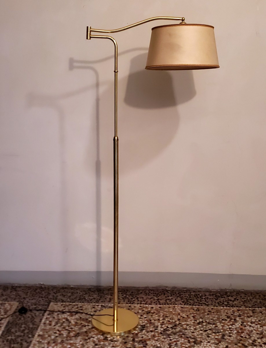 Lampadaire des années 1970, réglable en hauteur et en position