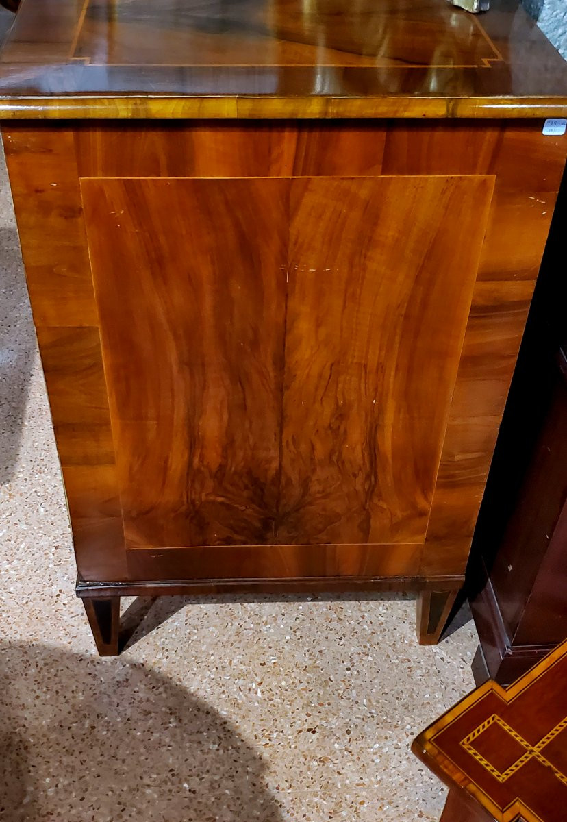 Commode ancienne d'époque Louis XVI, de fabrication italienne (Piémont)-photo-4