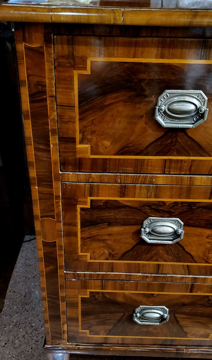Commode ancienne d'époque Louis XVI, de fabrication italienne (Piémont)-photo-7