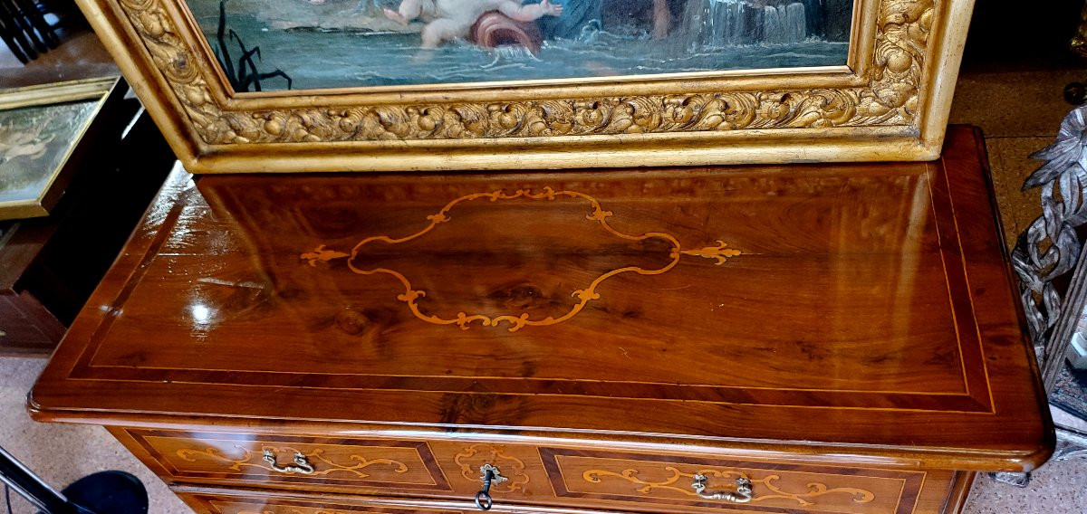 Antique Chest Of Drawers Louis XV Period Italian Manufacture (piedmont) -photo-2