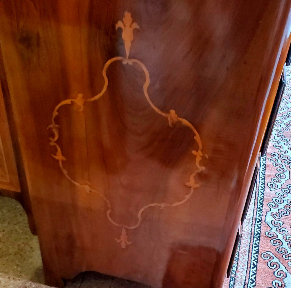 Antique Chest Of Drawers Louis XV Period Italian Manufacture (piedmont) -photo-3